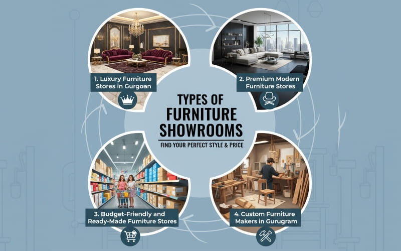 Types of furniture showrooms you’ll find on MG Road Gurgaon
