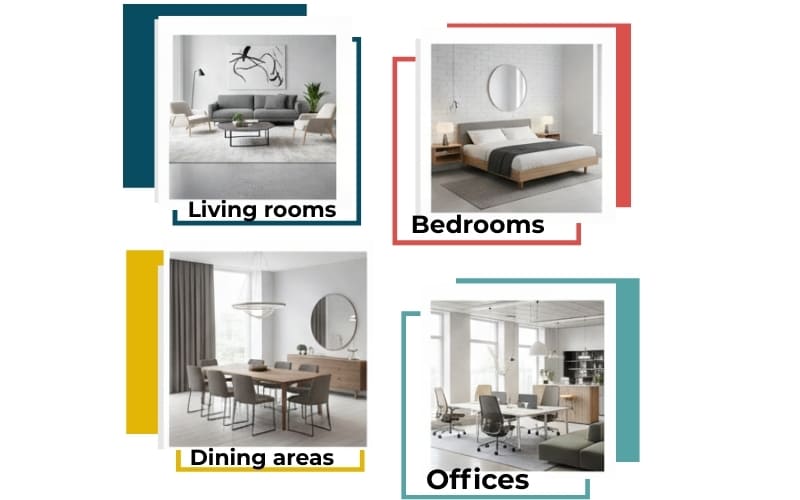Modern furniture ideas for living room, bedroom, dining, and office from Kirti Nagar wholesale furniture market
