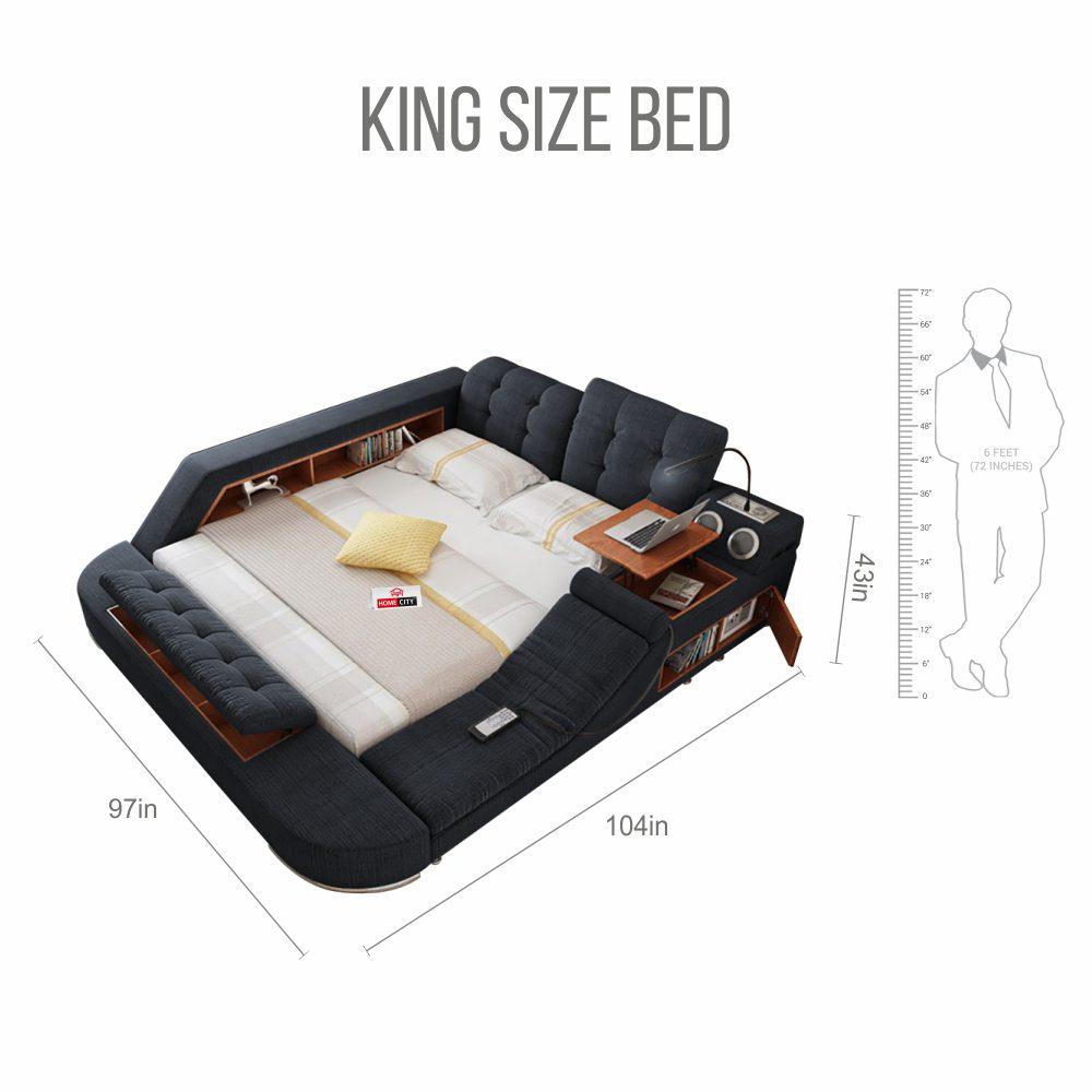 Smart King Size Bed Without Storage