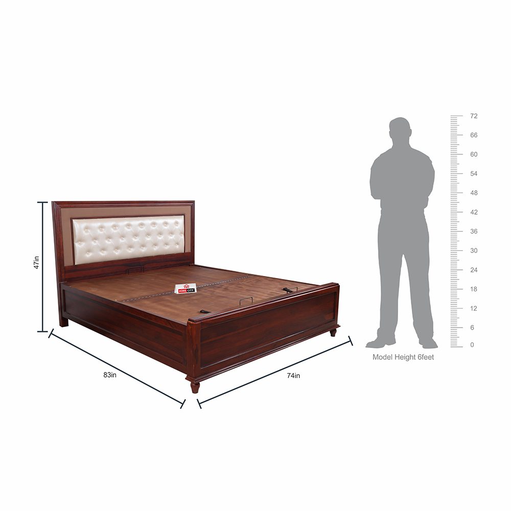 Noah King Size Bed With Hydraulic Storage
