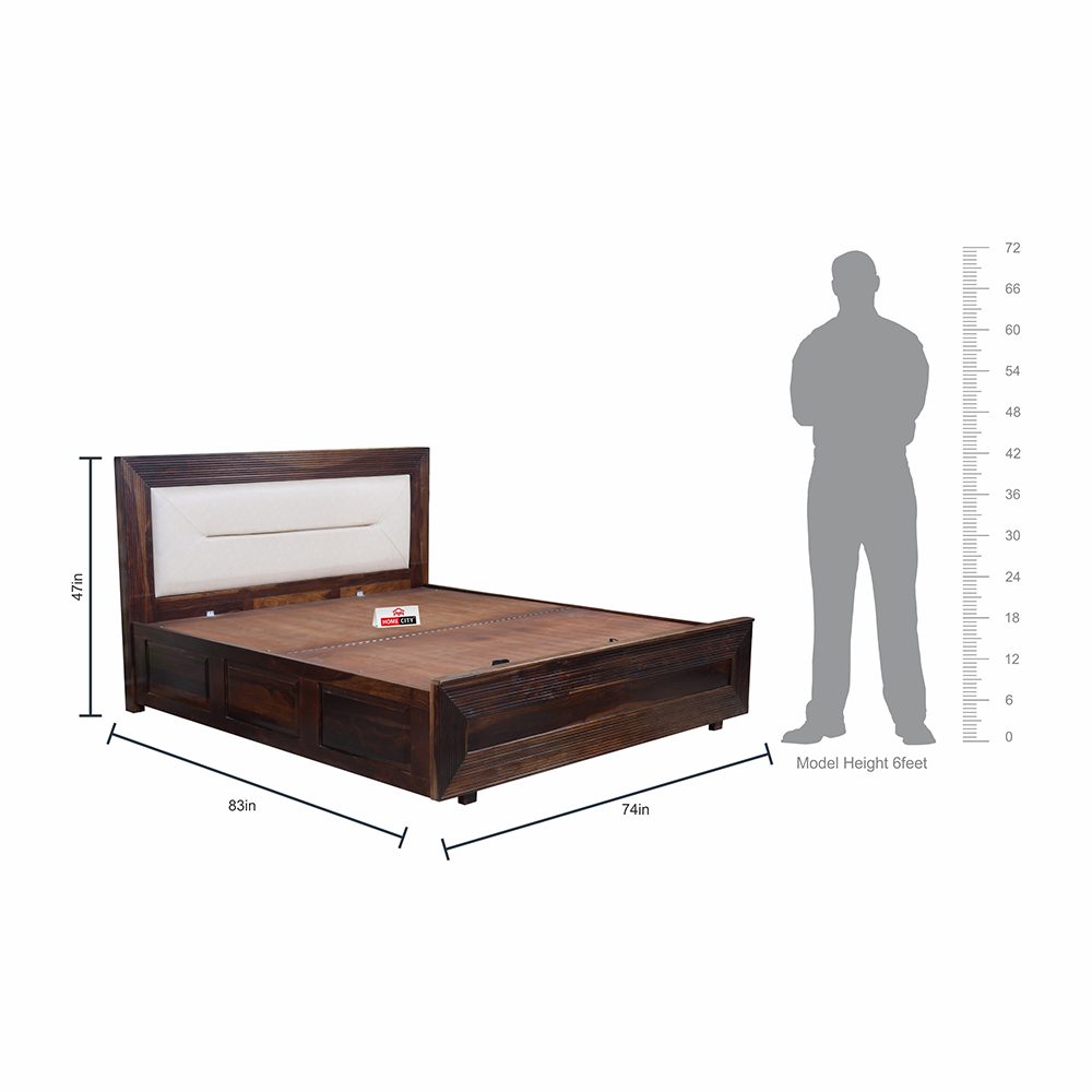 Cleo King Size Bed With Hydraulic Storage