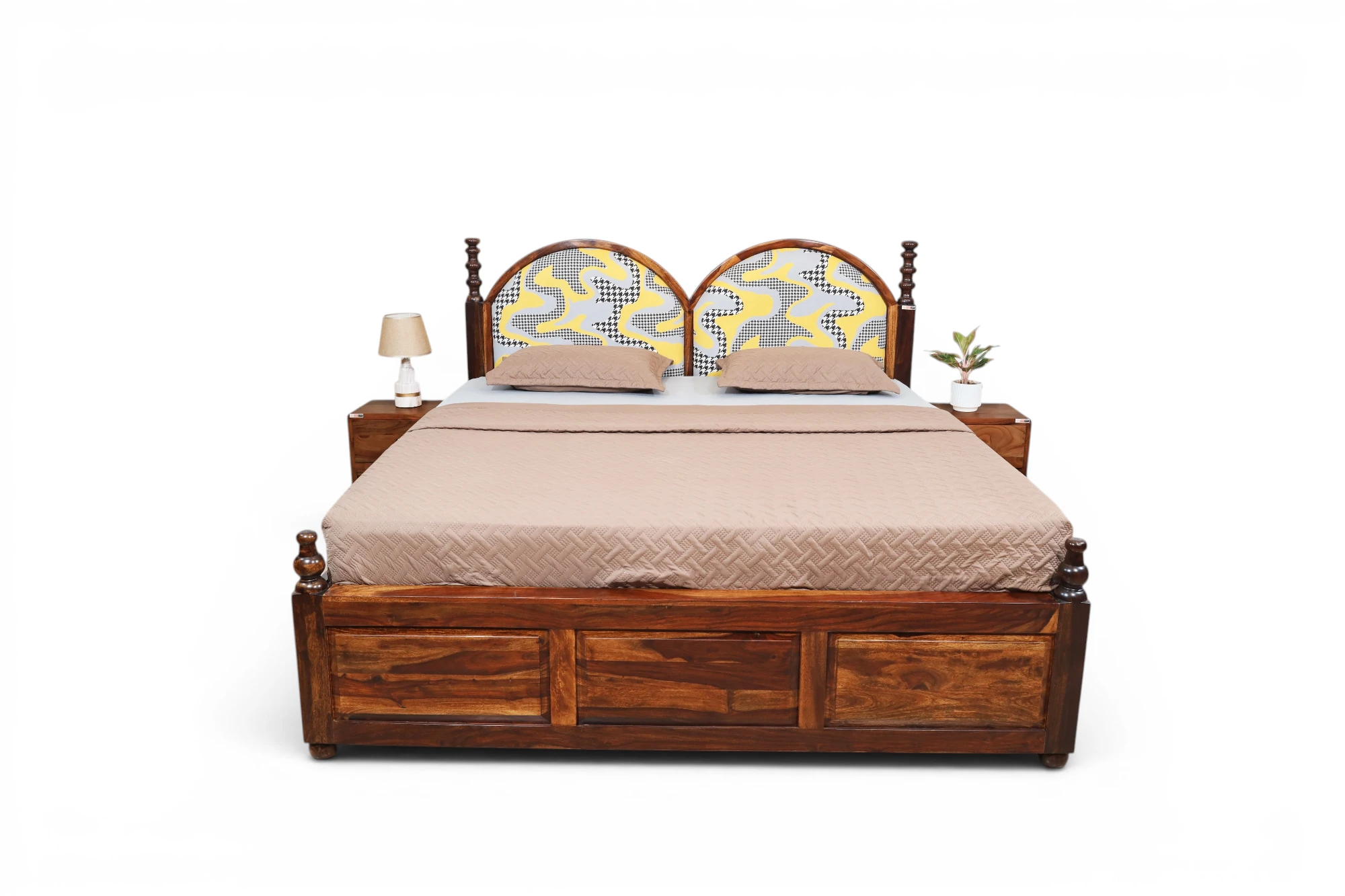 Rubik King Size Bed With Hydraulic Storage